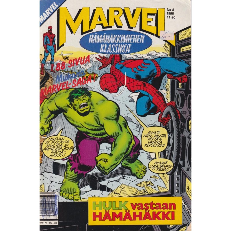 Marvel 8/1990 Hämähäkkimiehen klassikot (Comic)