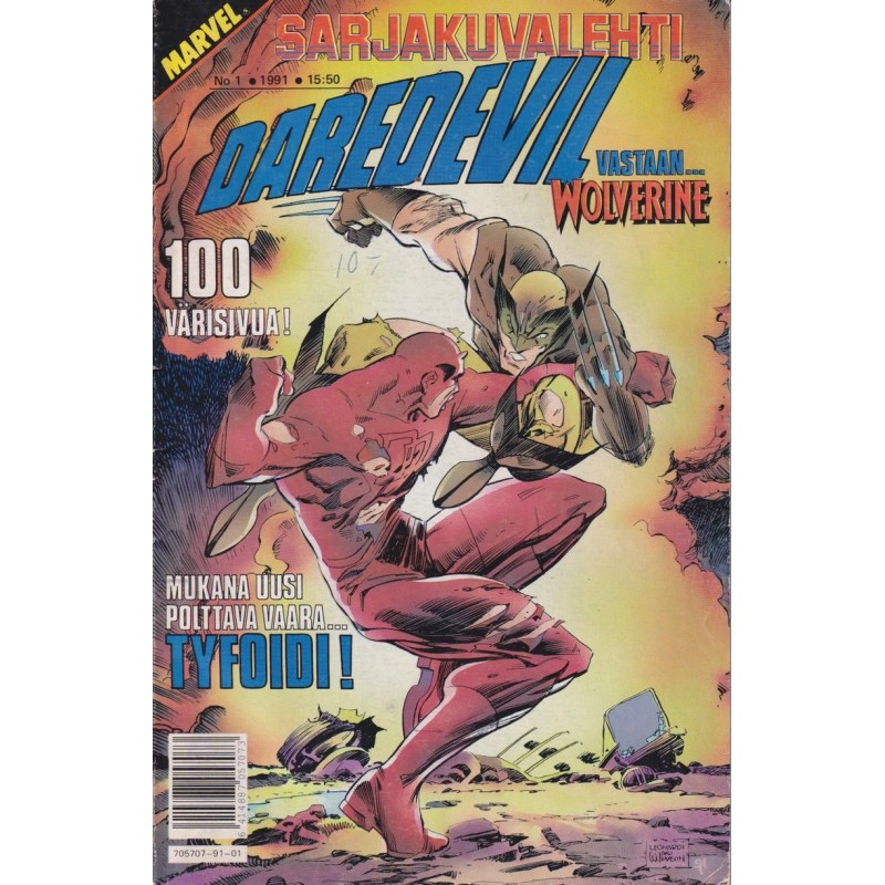 Sarjakuvalehti 1/1991 Daredevil (Comic)