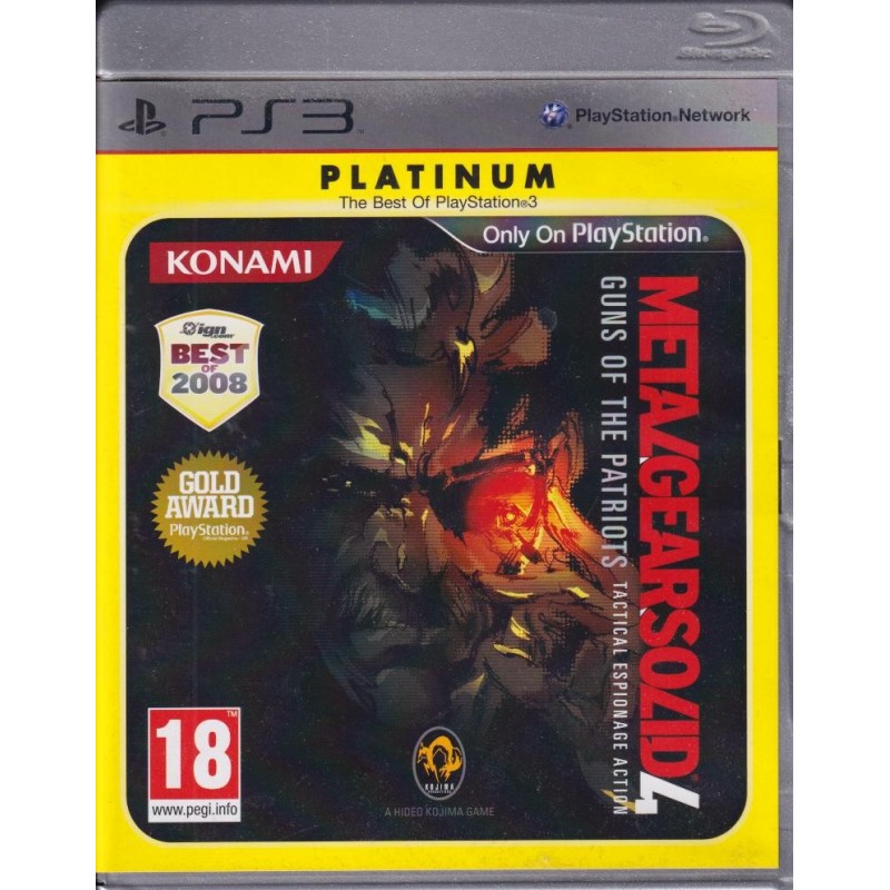 Metal Gear Solid 4 - Guns of the Patriots Platinum (PS3)
