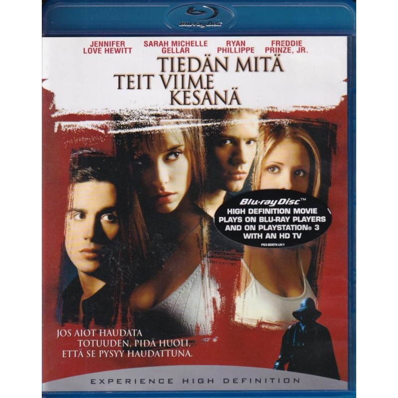 Tiedän mitä teit viime kesänä (I Know What You Did Last Summer (1997)) (Blu-ray)