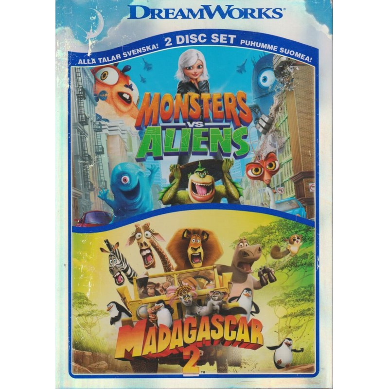 Möröt vs Muukalaiset / Madagascar 2 (Monsters vs Aliens / Madagascar 2) (2 DVD)