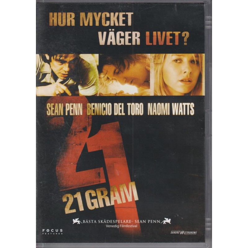 21 grammaa (21 Gram (SWE)) (DVD)