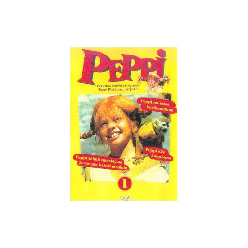 Peppi Pitkätossu muuttaa Huvikumpuun (Pippi Långstrump 1) (DVD)