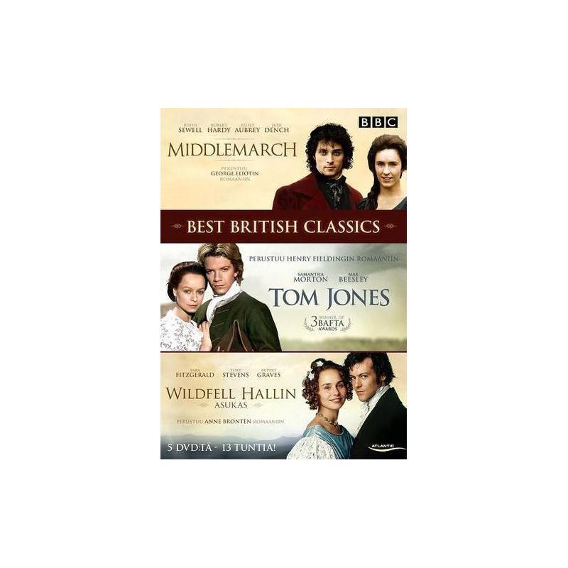 Middlemarch / Tom Jones / Wildfell Hallin asukas (Best British classics: Vol 1) (5 DVD)