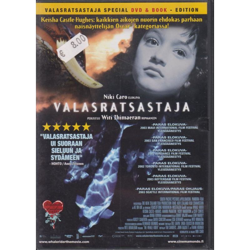 Valasratsastaja (DVD+Kirja) (Whale Rider (2002) (DVD+Book)) (DVD)