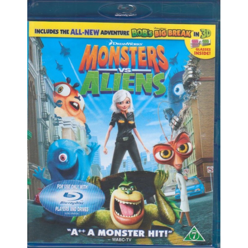 Möröt vastaan muukalaiset (Monsters Vs. Aliens) (Blu-ray)